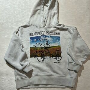 Zara Mickey Mouse © Disney sweatshirt in ecru cotton fabric Sz 7